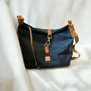 Dooney & Bourke Blue and Tan Shoulder Bag